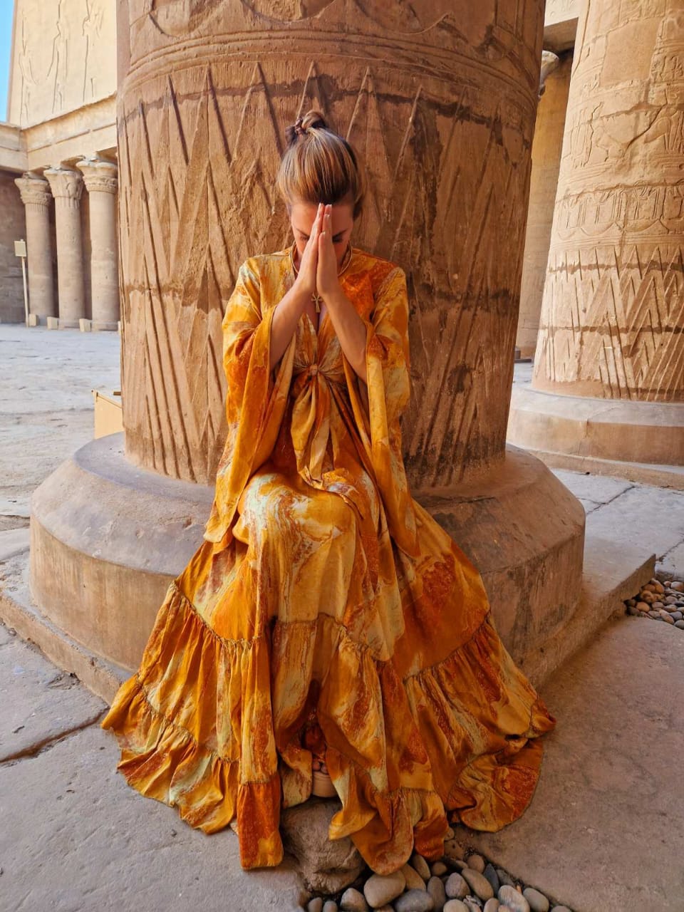 Naiad Set- Dress and butterfly top - Yellow, Orange Sophia Surya Artwear Naiad Set- Dress and butterfly top - Yellow, Orange Sophia Surya Artwear