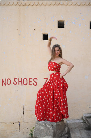 Flamenco Skirt Dots - Red