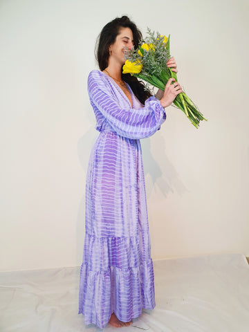 Vestido Sufi De Lycra - Púrpura