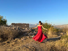 Coral Lycra Sufi dress/skirt