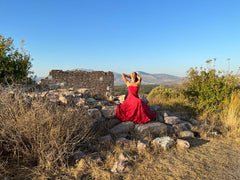 Coral Lycra Sufi dress/skirt