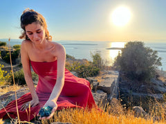 Coral Lycra Sufi dress/skirt