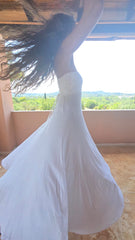 Off White Lycra Sufi Dress (without top)