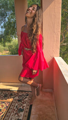 Cotton Dress- Red