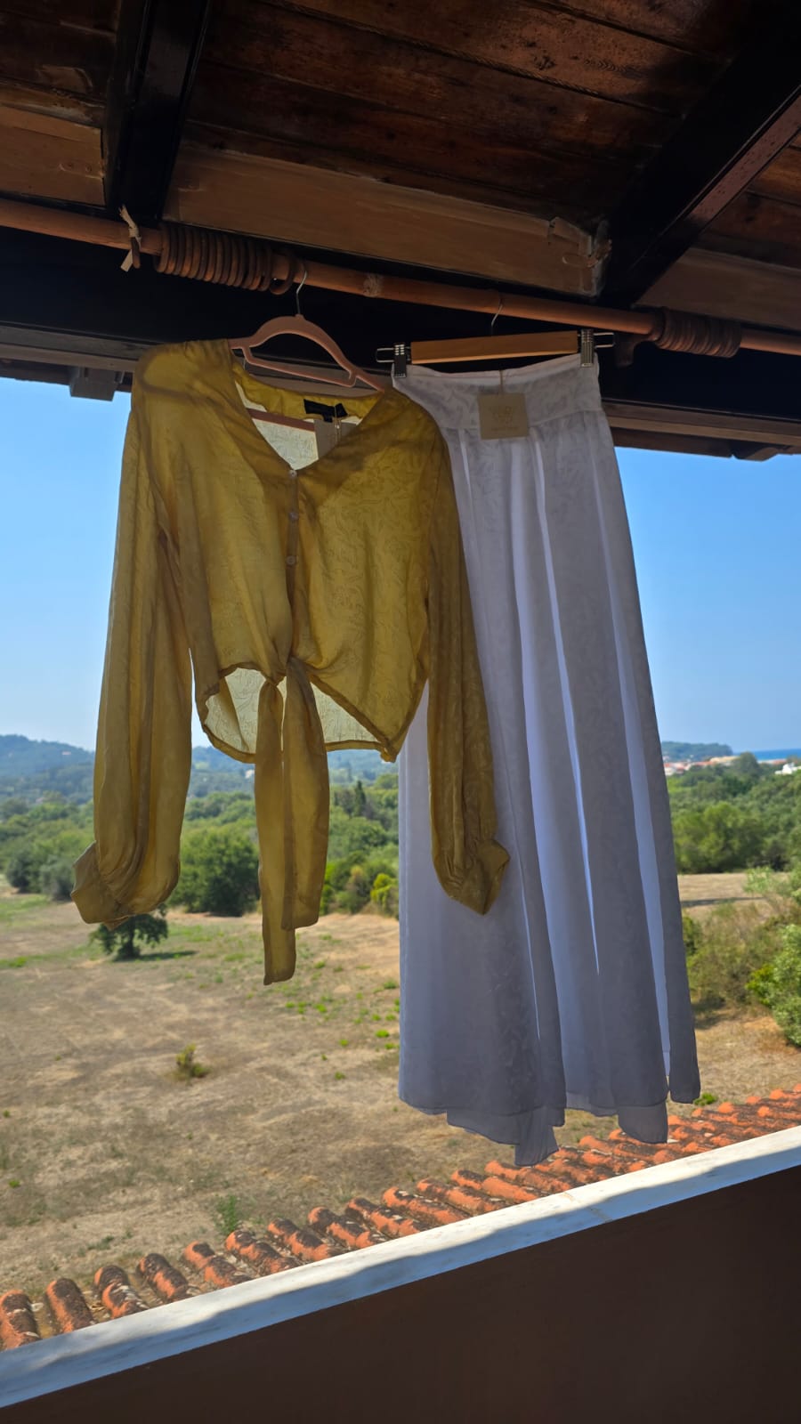 Saraswati Set- Golden Top and Saraswati White Skirt