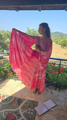 Saraswati Set_  Butterfly Top and Skirt_ Pink