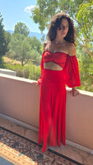 SET Red Rose- Sufi Skirt and Top