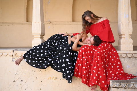Flamenco Skirt Dots - Black